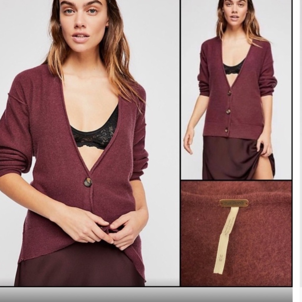 Free People School Boy Cashmere Cardigan